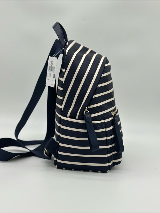 kate spade Navy and White Striped Mini Backpack main image 3